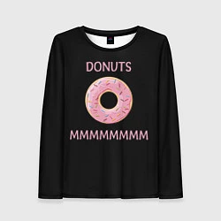 Лонгслив женский Donuts, цвет: 3D-принт