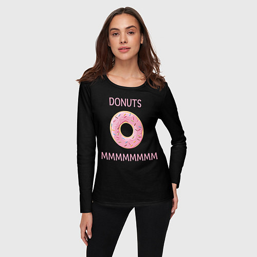 Женский лонгслив Donuts / 3D-принт – фото 3