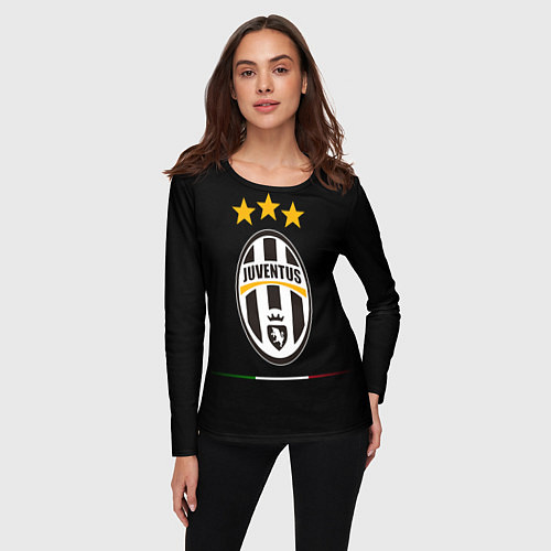 Женский лонгслив Juventus: 3 stars / 3D-принт – фото 3