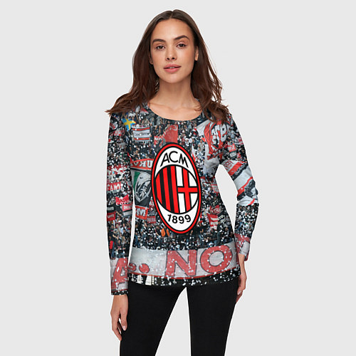 Женский лонгслив Milan FC / 3D-принт – фото 3