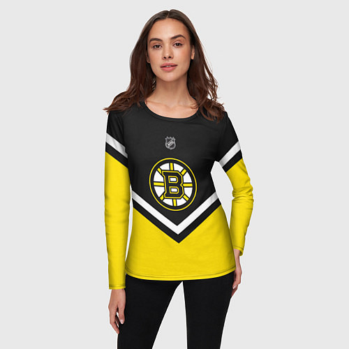 Женский лонгслив NHL: Boston Bruins / 3D-принт – фото 3