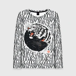 Лонгслив женский Yin Yang Tigers, цвет: 3D-принт