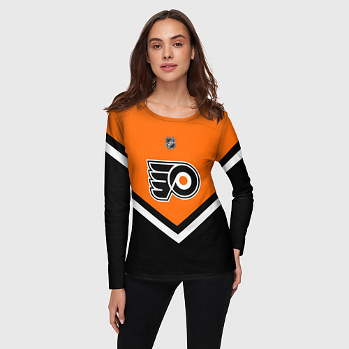 Женский лонгслив NHL: Philadelphia Flyers / 3D-принт – фото 3