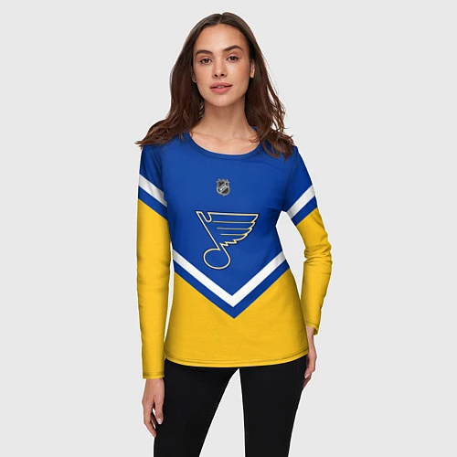 Женский лонгслив NHL: St. Louis Blues / 3D-принт – фото 3