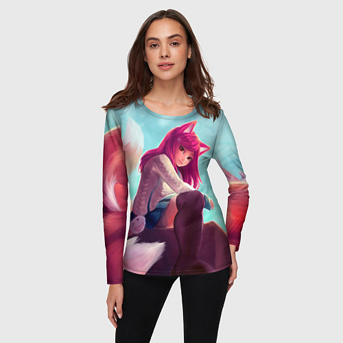 Женский лонгслив Cute / 3D-принт – фото 3