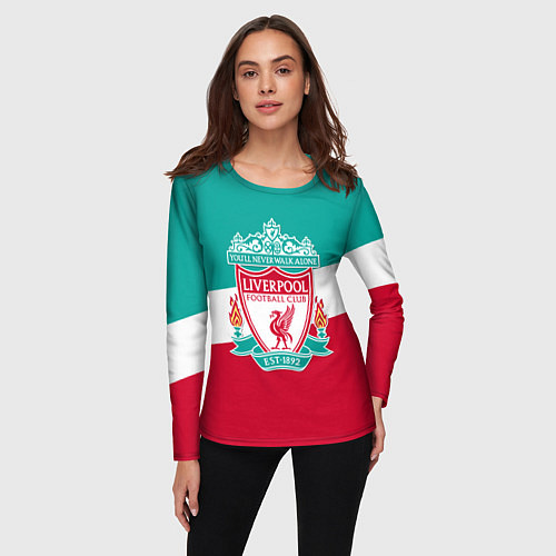 Женский лонгслив Liverpool: You'll never walk alone / 3D-принт – фото 3