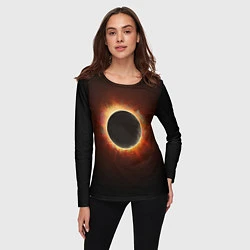 Лонгслив женский Солнечное затмение, цвет: 3D-принт — фото 2