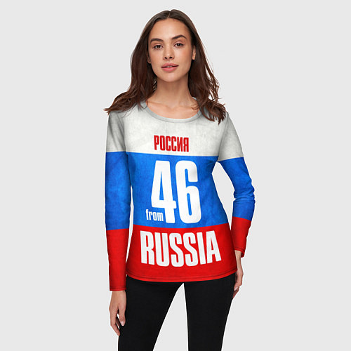 Женский лонгслив Russia: from 46 / 3D-принт – фото 3