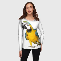 Лонгслив женский Попугай ара, цвет: 3D-принт — фото 2