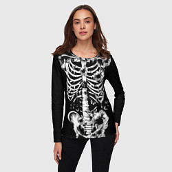 Лонгслив женский Floral Skeleton, цвет: 3D-принт — фото 2