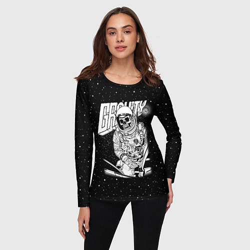 Женский лонгслив Gravity / 3D-принт – фото 3