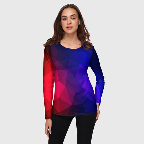 Женский лонгслив Red&Blue / 3D-принт – фото 3