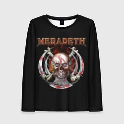 Лонгслив женский Megadeth: Skull in chains, цвет: 3D-принт