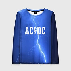 Лонгслив женский AC/DC: Lightning, цвет: 3D-принт