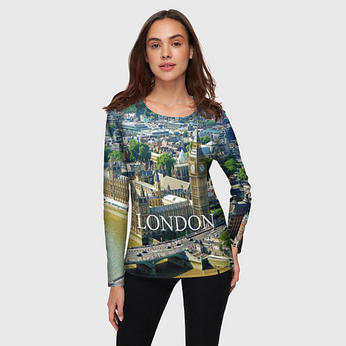 Женский лонгслив Вестминстерское аббатство / 3D-принт – фото 3