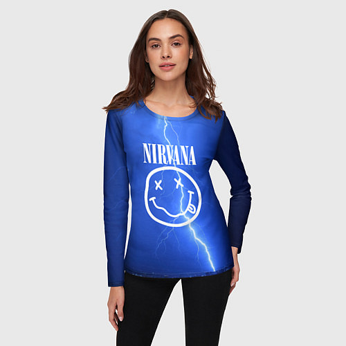 Женский лонгслив Nirvana: Lightning / 3D-принт – фото 3