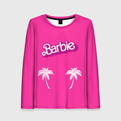 Лонгслив женский Barbie пальмы, цвет: 3D-принт
