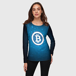 Лонгслив женский Bitcoin Blue, цвет: 3D-принт — фото 2