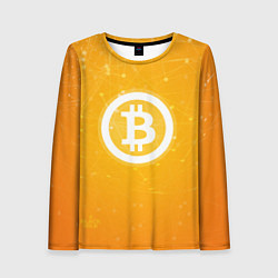 Лонгслив женский Bitcoin Orange, цвет: 3D-принт
