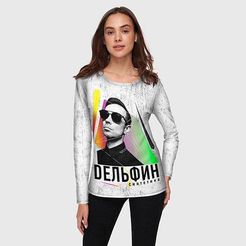 Женский лонгслив Дельфин: Синтетика / 3D-принт – фото 3
