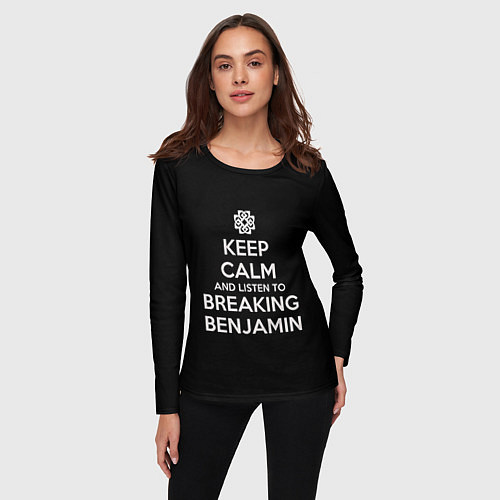 Женский лонгслив Keep Calm & Breaking Benjamin / 3D-принт – фото 3