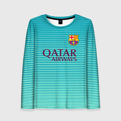 Лонгслив женский Barcelona FC: Aqua, цвет: 3D-принт