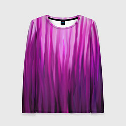 Лонгслив женский Фиолетово-черные краски, цвет: 3D-принт