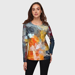 Лонгслив женский Мозаика в блеске, цвет: 3D-принт — фото 2