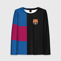 Лонгслив женский Barcelona FC: Black style, цвет: 3D-принт