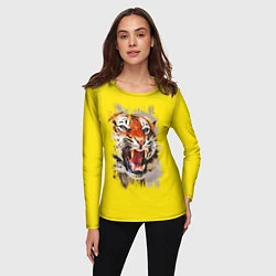 Лонгслив женский Tiger Art, цвет: 3D-принт — фото 2