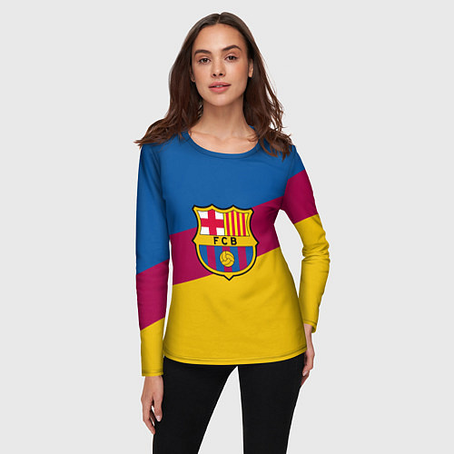 Женский лонгслив FC Barcelona 2018 Colors / 3D-принт – фото 3