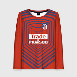 Лонгслив женский Atletico Madrid: Red Original, цвет: 3D-принт