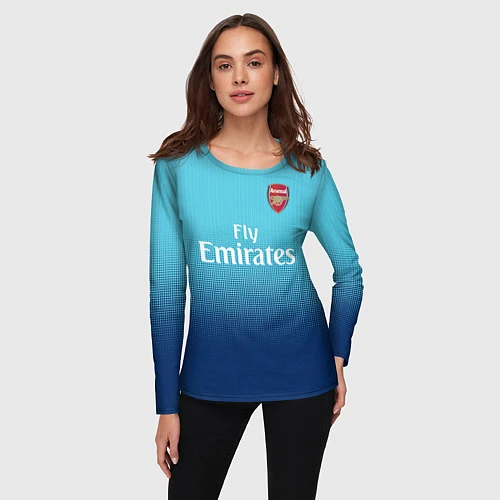 Женский лонгслив Arsenal FC: Blue Away 17/18 / 3D-принт – фото 3