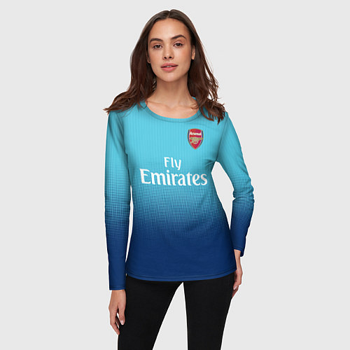 Женский лонгслив Arsenal FC: Ozil Blue Away 17/18 / 3D-принт – фото 3