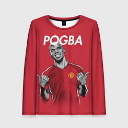 Лонгслив женский FC MU: Pogba, цвет: 3D-принт