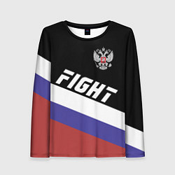 Лонгслив женский Fight Russia, цвет: 3D-принт