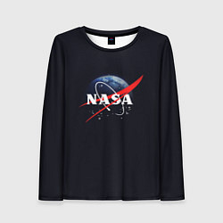 Лонгслив женский NASA: Black Space, цвет: 3D-принт