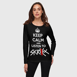 Лонгслив женский Keep Calm & Skrillex, цвет: 3D-принт — фото 2