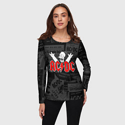 Лонгслив женский AC DC - Homer Simpson, цвет: 3D-принт — фото 2