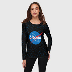 Лонгслив женский Bitcoin NASA, цвет: 3D-принт — фото 2