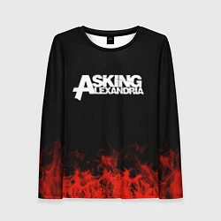 Лонгслив женский Asking Alexandria: Flame, цвет: 3D-принт