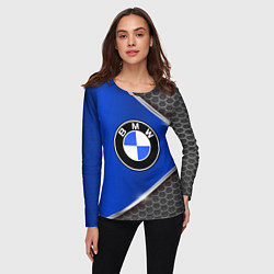 Лонгслив женский BMW: Blue Metallic, цвет: 3D-принт — фото 2