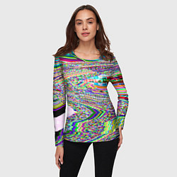 Лонгслив женский Optical Glitch, цвет: 3D-принт — фото 2