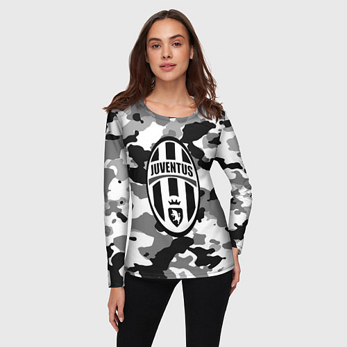 Женский лонгслив FC Juventus: Camouflage / 3D-принт – фото 3