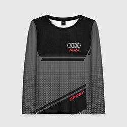 Женский лонгслив Audi: Crey & Black