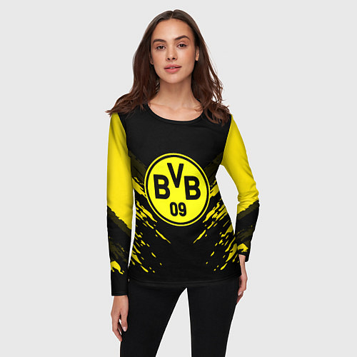 Женский лонгслив Borussia FC: Sport Fashion / 3D-принт – фото 3