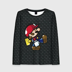 Лонгслив женский Super Mario: Black Brick, цвет: 3D-принт