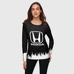 Лонгслив женский Honda: Black Side, цвет: 3D-принт — фото 2