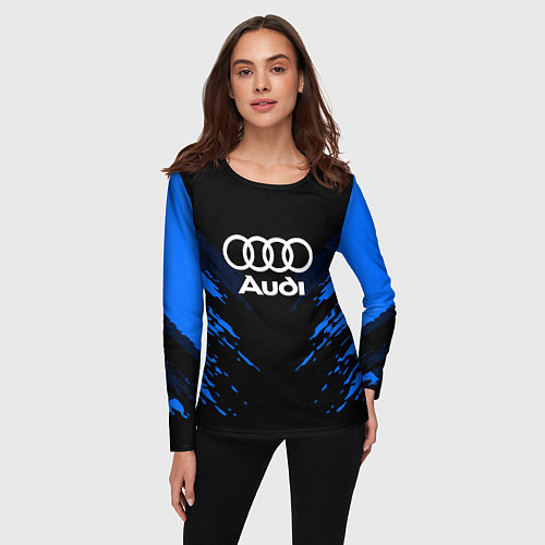 Женский лонгслив Audi: Blue Anger / 3D-принт – фото 3