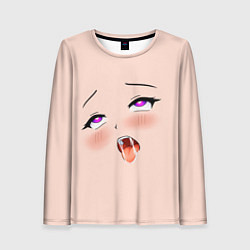 Лонгслив женский Ahegao Face, цвет: 3D-принт